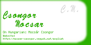 csongor mocsar business card