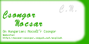 csongor mocsar business card